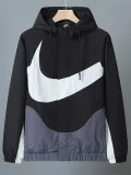 2025 New NK Black  Hooded Windbreaker