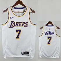 22/23 Lakers ANTHONY # 7 White Top Quality Hot Pressing NBA Jersey(圆领）