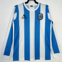 1986 Argentina Home Long Sleeve Retro Soccer Jersey (长袖)