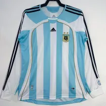 2006 Argentina Home Long Sleeve Retro Soccer Jersey