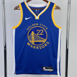 22/23 WARRIORS WIGGINS #22 Blue Top Quality Hot Pressing NBA Jersey (V领)