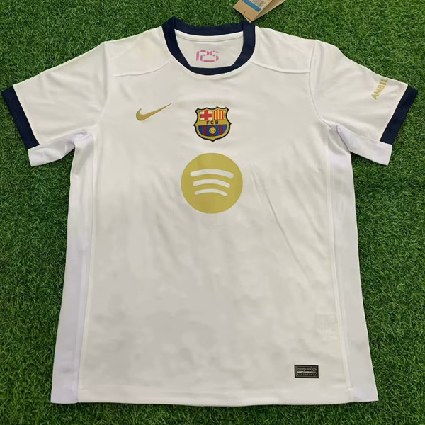 25/26 BAR White  Fans Soccer Jersey(大胸花）