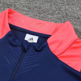 24/25 Man Utd Sapphire Blue Player version Half Pull Tracksuit  (球员版、半拉链)