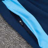 24/25  ARS Dark Blue Hooded  Half Pull Tracksuit(Add Fluff)  (半拉链、加绒F607)