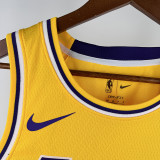 22/23 LAKERS BROWNIES # 9 Yellow Top Quality Hot Pressing NBA Jersey(圆领)