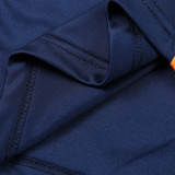 24/25 RMA Royal Blue& Blue sleeves Kids Half Pull Tracksuit (童装、半拉链)