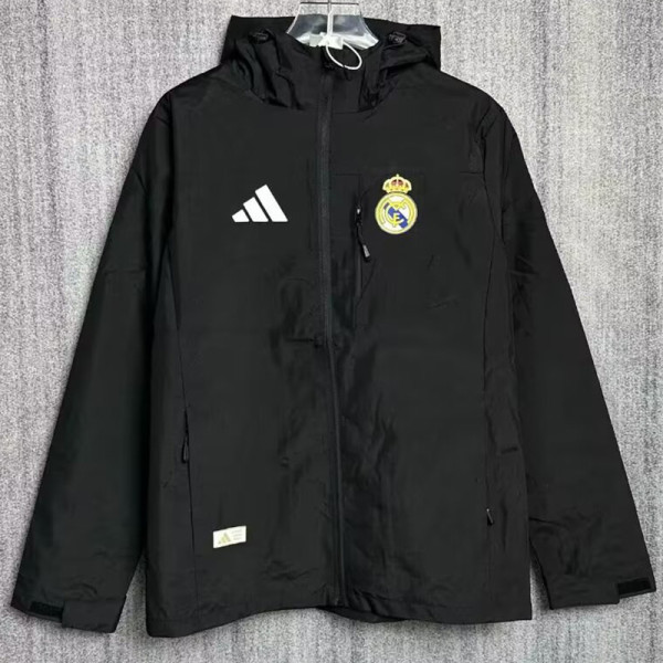 24/25 RMA Black Hooded  Windbreaker(Y013冲锋衣）