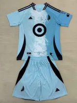 25/26 Minnesota United Away Kids Soccer Jersey(带章）