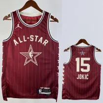 23/24 ALL-STAR JOKIC #15 Red Top Quality Hot Pressing NBA Jersey