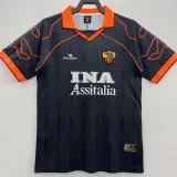 1999/2000 Roma Black Retro Soccer Jersey
