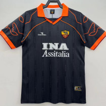 1999/2000 Roma Black Retro Soccer Jersey