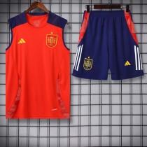 24/25 Spain Red Tank top and shorts suit