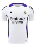 24/25 RMA White(Purple Shoulders) Training Shirts(白色紫肩）
