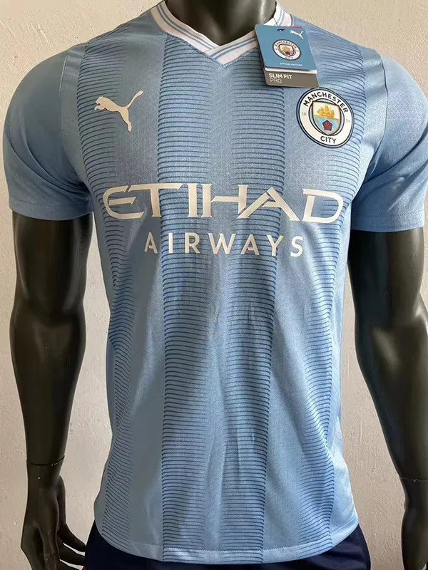 23/24 Man City Home Player Version Soccer Jersey
