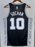 22/23 SA Spurs SOCHAN #10 Black Top Quality Hot Pressing NBA Jersey