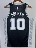 22/23 SA Spurs SOCHAN #10 Black Top Quality Hot Pressing NBA Jersey