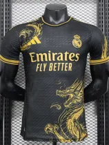 24/25 RMA Black Golden Dragon Player Version Soccer Jersey