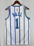 18/19 Hornets BALL #1 White  Top Quality Hot Pressing Retro NBA Jersey