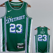 22/23 Pistons IVEY #23 Green City Edition Top Quality Hot Pressing NBA Jersey