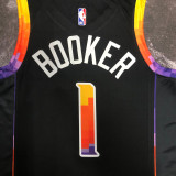 22/23 SUNS BOOKER #1 Black Top Quality Hot Pressing NBA Jersey (Trapeze Edition)