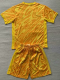 24/25 Netherlands Yellow Goalkeeper Kids Soccer Jersey