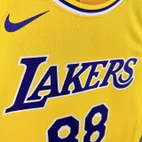 22/23 LAKERS LAKERS #88 Yellow Top Quality Hot Pressing NBA Jersey(圆领)