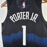23/24 Nuggets PORTERJR. #1 Black City Edition Top Quality Hot Pressing NBA Jersey