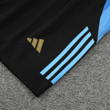 24/25  Argentina Black Training Short Suit(黑色蓝肩）