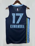 22/23 Grizzlies KAWAMURA #17 Dark Blue  Top Quality Hot Pressing NBA Jersey