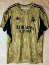 25/26 RMA Clover Gold Special Edition Fans Soccer Jersey