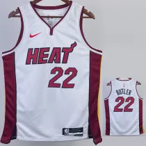 22/23 HEAT BUTLER #22 White Top Quality Hot Pressing NBA Jersey (V领）