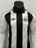 24/25 Newcastle Home Leisure  Long Sleeve Retro Soccer Jersey