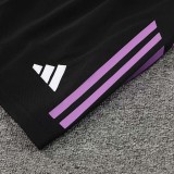 24/25 Germany Black Training Shorts Pants(紫边）