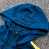 24/25 BAR Royal Blue Hooded  Tracksuit(Add Fluff)  (连帽加绒F602)