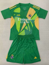 24/25 RMA Green Goalkeeper Kids Soccer Jersey