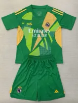 24/25 RMA Green Goalkeeper Kids Soccer Jersey