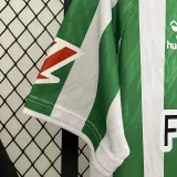 24/25 Real Betis Home Fans Soccer Jersey(胸前FREVER GREEN广告)