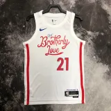22/23 76ERS EMBIID #21 White City Edition Top Quality Hot Pressing NBA Jersey