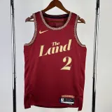 23/24 Cleveland Cavaliers IRVING #2 Red City Edition Top Quality Hot Pressing NBA Jersey