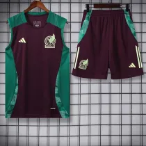 24/25  Mexico maroon Tank top and shorts suit