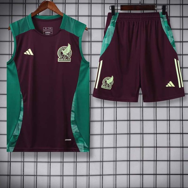 24/25  Mexico maroon Tank top and shorts suit