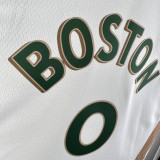 23/24 CELTICS TATUM #0 White City Edition Home Top Quality Hot Pressing NBA Jersey