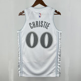 24/25 Dallas Mavericks CHRISTIE #00 White City Edition Top Quality Hot Pressing NBA Jersey