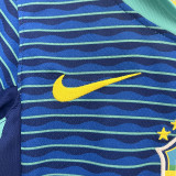 2024 Brazil Away Kids Soccer Jersey