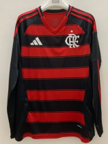 25/26 Flamengo Home  Long Sleeve Fans Soccer Jersey