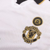 2001/2002 Man Utd 100th Centenary Gold White Two-Sided  Long Sleeve Retro Soccer Jersey