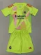 24/25 RMA Light Green Goalkeeper Kids Soccer Jersey