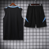 24/25 Argentina Black Tank top and shorts suit(黑色蓝肩）