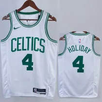 22/23 CELTICS HOLIOAY #4 White Home Top Quality Hot Pressing NBA Jersey