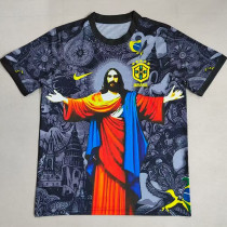 25/26 Brazil Christ Statue Special Edition Grey Fans Soccer Jersey